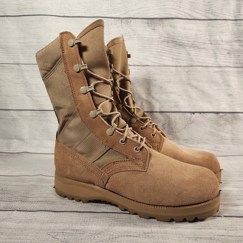 Vibram Coyote Mens 5.5W Tan Suede Nylon Tactical Combat Military Boots